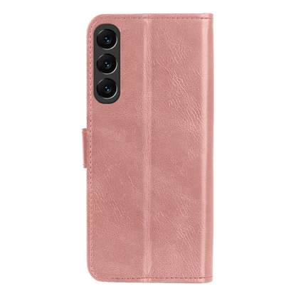 Forterra Samsung S24 FE Hoesje Bookcase Cover met Kaarthouder - Rosé goud