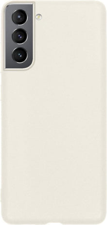 Forterra Samsung S21 Hoesje Siliconen Backcover Lichtgewicht - Wit