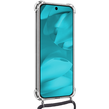 Forterra Google Pixel 9a Hoesje met Koord Backcover Shockproof - Transparant