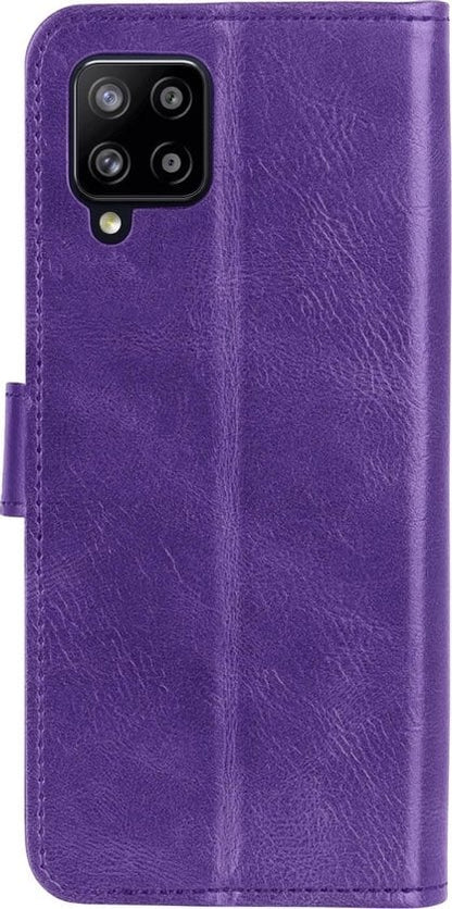 Forterra Samsung A12 Hoesje Bookcase Cover met Kaarthouder - Paars