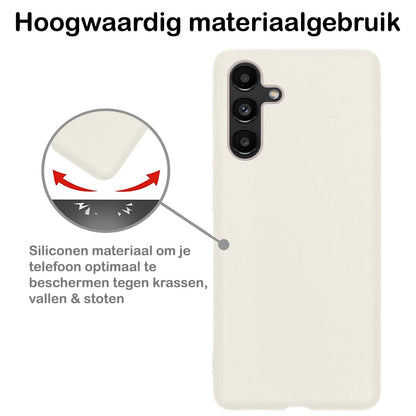 Forterra Samsung A04s Hoesje Siliconen Backcover Lichtgewicht - Wit