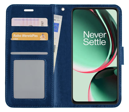 Forterra OnePlus Nord CE 3 Lite Hoesje Bookcase Cover met Kaarthouder - Donkerblauw