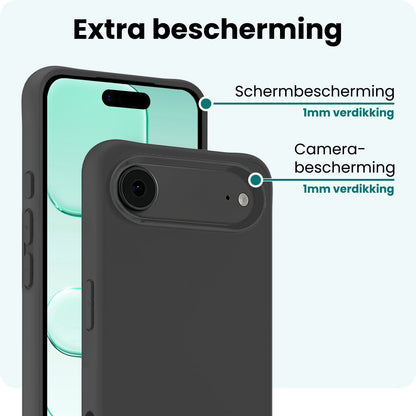 Forterra iPhone Air Hoesje Siliconen Backcover Lichtgewicht - Zwart