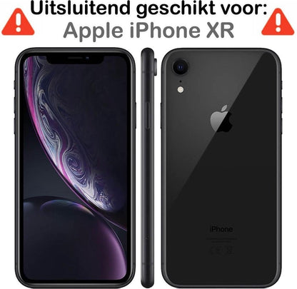 Forterra iPhone XR Hoesje Kaarthouder Backcover Shockproof - Transparant