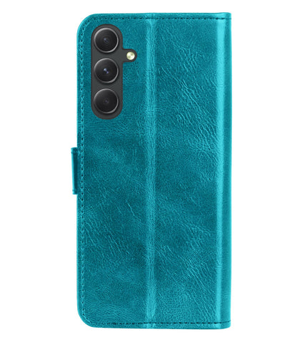 Forterra Samsung A14 Hoesje Bookcase Cover met Kaarthouder - Turquoise