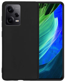 Forterra Xiaomi Redmi Note 12 Pro Hoesje Siliconen Backcover Lichtgewicht - Zwart