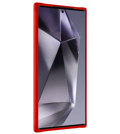 Forterra Samsung S24 Ultra Hoesje Siliconen Backcover Lichtgewicht - Rood