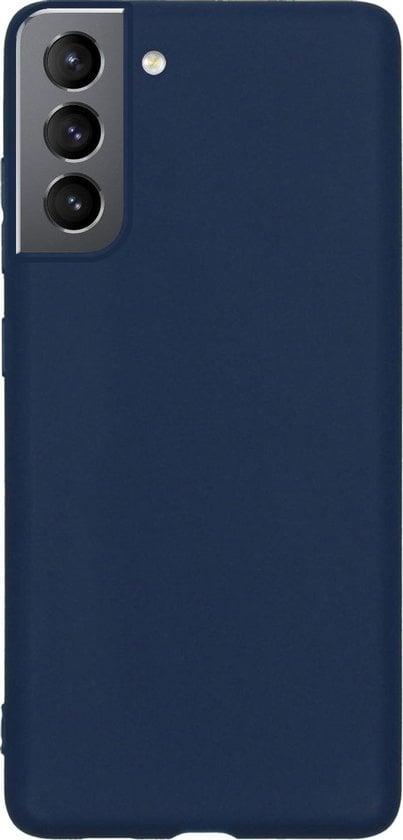 Forterra Samsung S21 Hoesje Siliconen Backcover Lichtgewicht - Donkerblauw