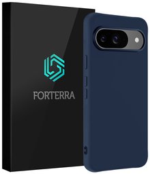 Forterra Google Pixel 9 Hoesje Siliconen Backcover Lichtgewicht - Donkerblauw
