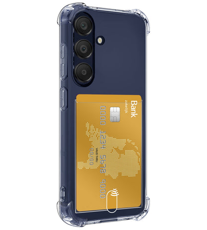 Forterra Samsung A25 Hoesje Kaarthouder Backcover Shockproof - Transparant