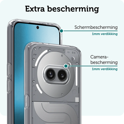 Forterra Nothing Phone 2a Hoesje Siliconen Backcover Lichtgewicht - Transparant