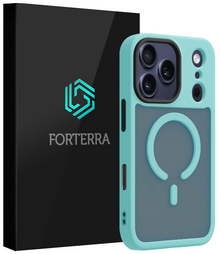Forterra iPhone 17 Pro Hoesje Geschikt voor Magsafe Backcover Shockproof - Lichtblauw