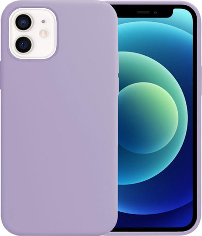 Forterra iPhone 12 Mini Hoesje Siliconen Backcover Lichtgewicht - Lila