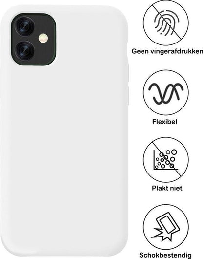 Forterra iPhone 11 Hoesje Siliconen Backcover Lichtgewicht - Wit