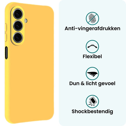 Forterra Samsung A27 Hoesje Siliconen Backcover Lichtgewicht - Geel