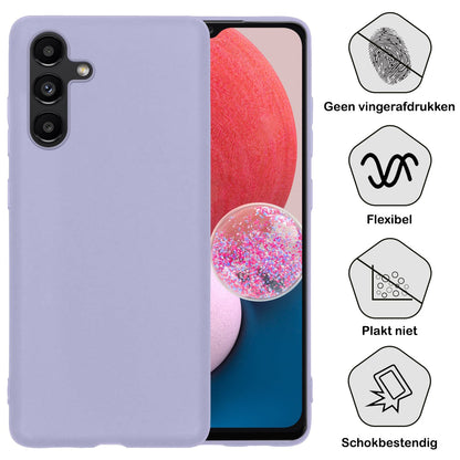 Forterra Samsung A13 5G Hoesje Siliconen Backcover Lichtgewicht - Lila