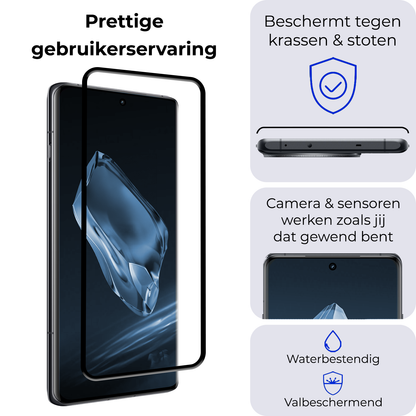 Forterra OnePlus 12R Screenprotector Gehard Glas - Full Screen