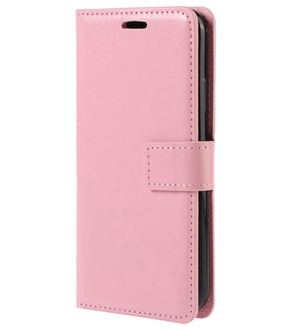 Forterra iPhone 13 Pro Max Hoesje Bookcase Cover met Kaarthouder - Lichtroze