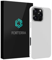 Forterra iPhone 16 Pro Max Hoesje Siliconen Backcover Lichtgewicht - Wit