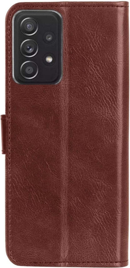 Forterra Samsung A52 5G Hoesje Bookcase Cover met Kaarthouder - Bruin