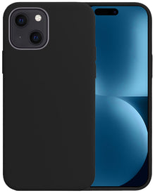Forterra iPhone 15 Plus Hoesje Siliconen Backcover Lichtgewicht - Zwart