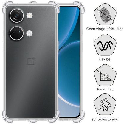 Forterra OnePlus Nord 3 Hoesje Shockproof Backcover Siliconen - Transparant
