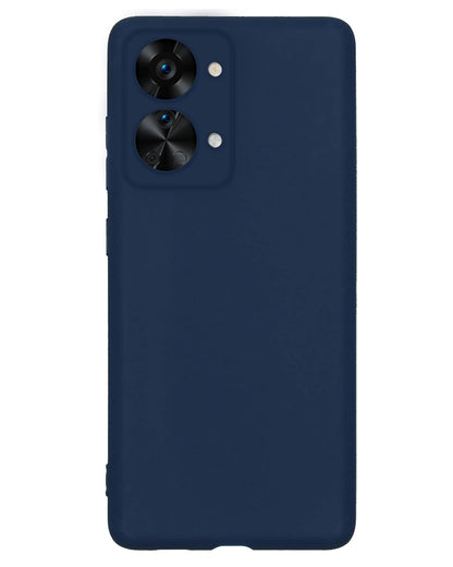 Forterra OnePlus Nord 2T Hoesje Siliconen Backcover Lichtgewicht - Donkerblauw