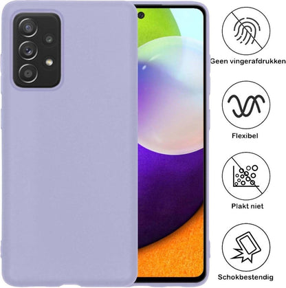 Forterra Samsung A52 Hoesje Siliconen Backcover Lichtgewicht - Lila