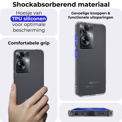 Forterra OPPO A79 Hoesje Siliconen Backcover Lichtgewicht - Transparant
