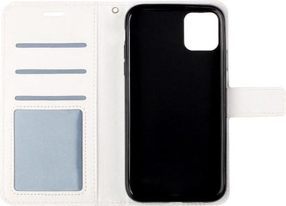 Forterra iPhone 12 Hoesje Bookcase Cover met Kaarthouder - Wit