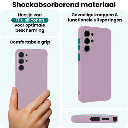 Forterra Samsung S26 Ultra Hoesje Siliconen Backcover Lichtgewicht - Lila