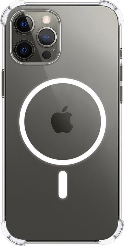 Forterra iPhone 12 Pro Hoesje Geschikt voor Magsafe Backcover Shockproof - Transparant