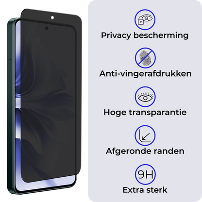Forterra OPPO Reno 11F Screenprotector Gehard Glas - Privacy