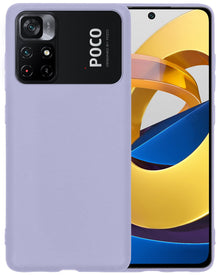 Forterra Xiaomi Poco M4 Pro 5G Hoesje Siliconen Backcover Lichtgewicht - Lila