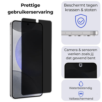 Forterra Samsung S24 Plus Screenprotector Gehard Glas - Privacy