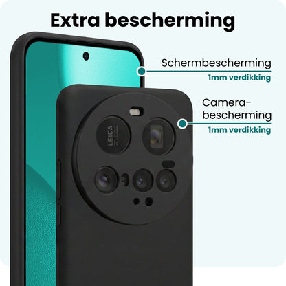 Forterra Xiaomi 15 Ultra Hoesje Siliconen Backcover Lichtgewicht - Zwart