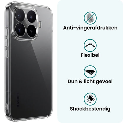 Forterra Xiaomi 17T Pro Hoesje Siliconen Backcover Lichtgewicht - Transparant