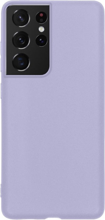 Forterra Samsung S21 Ultra Hoesje Siliconen Backcover Lichtgewicht - Lila