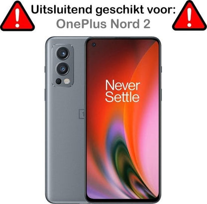 Forterra OnePlus Nord 2 Hoesje Bookcase Cover met Kaarthouder - Turquoise