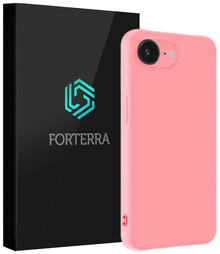 Forterra iPhone 16e Hoesje Siliconen Backcover Lichtgewicht - Lichtroze