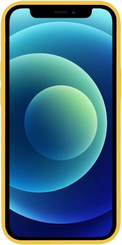 Forterra iPhone 12 Pro Max Hoesje Siliconen Backcover Lichtgewicht - Geel