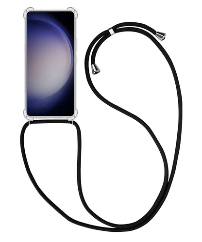 Forterra Samsung S23 Ultra Hoesje met Koord Backcover Shockproof - Transparant