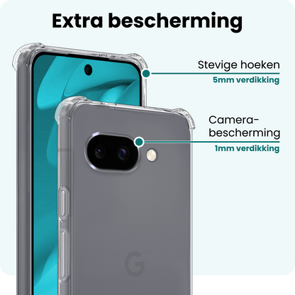 Forterra Google Pixel 9a Hoesje Shockproof Backcover Siliconen - Transparant