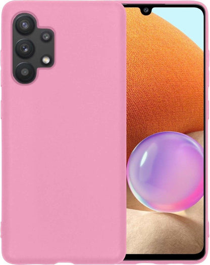 Forterra Samsung A32 5G Hoesje Siliconen Backcover Lichtgewicht - Lichtroze