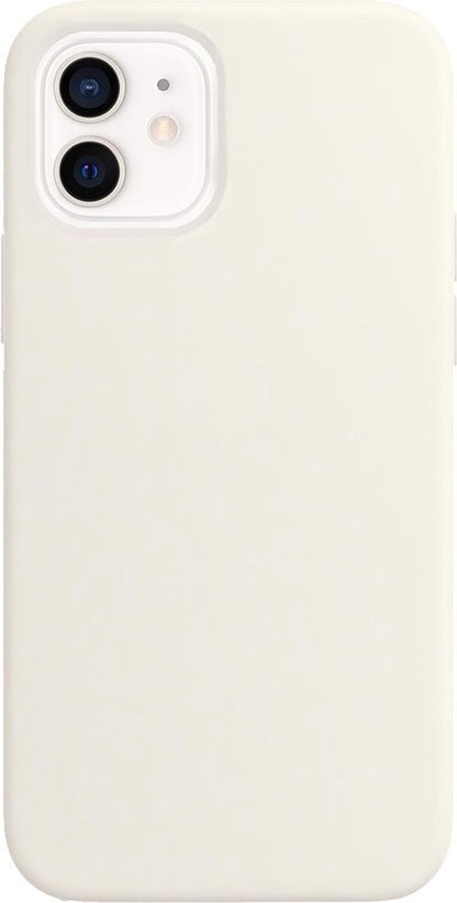 Forterra iPhone 12 Hoesje Siliconen Backcover Lichtgewicht - Wit