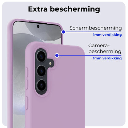 Forterra Samsung S24 Plus Hoesje Siliconen Backcover Lichtgewicht - Lila