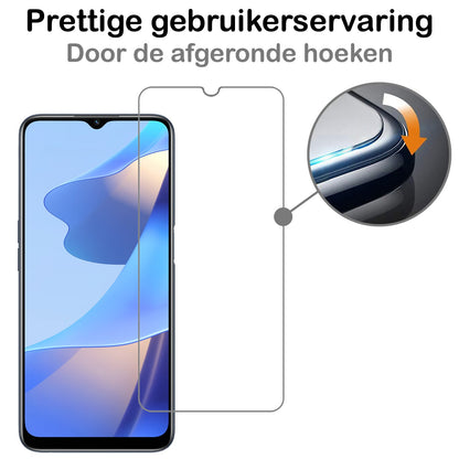 Forterra OPPO A16 Screenprotector Gehard Glas - Anti-kras