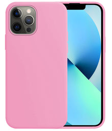 Forterra iPhone 13 Pro Max Hoesje Siliconen Backcover Lichtgewicht - Lichtroze