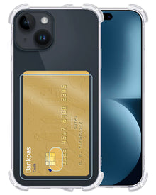 Forterra iPhone 15 Plus Hoesje Kaarthouder Backcover Shockproof - Transparant