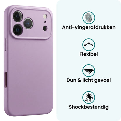 Forterra iPhone 18 Pro Max Hoesje Siliconen Backcover Lichtgewicht - Lila